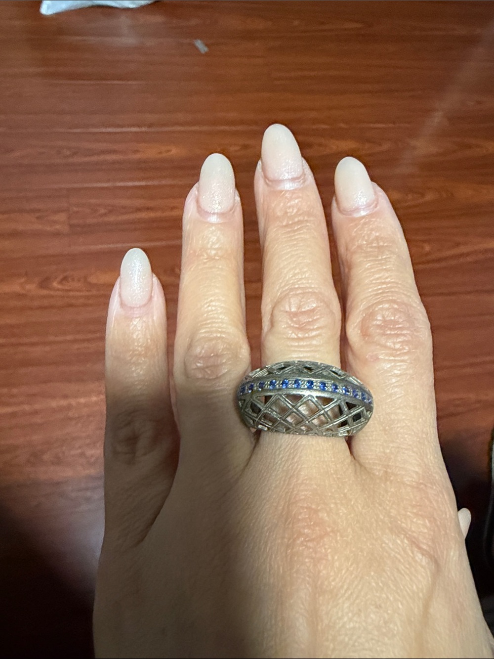 Ring with Blue Sapphire Accent